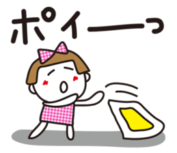 Gingham check girl sticker #6627112