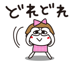 Gingham check girl sticker #6627113