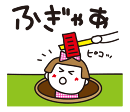 Gingham check girl sticker #6627114