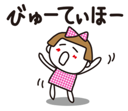 Gingham check girl sticker #6627115