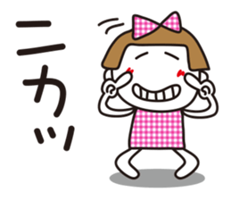 Gingham check girl sticker #6627118