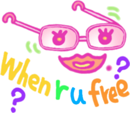 Glasses series (English) sticker #6627492