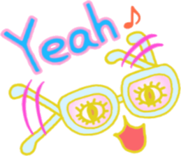 Glasses series (English) sticker #6627525