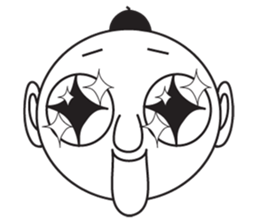 Round face human sticker #6629899