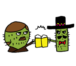Cactus "Pancho" and his funny friends sticker #6630178