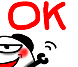 Big character sticker of a panda-ABC-7 sticker #6631431