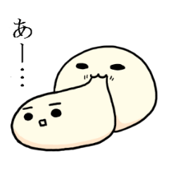 Bean jam bun stamp of Mr. FA and Mr. CHA