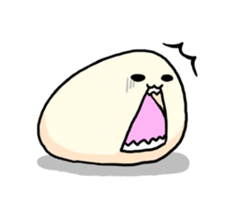 Bean jam bun stamp of Mr. FA and Mr. CHA sticker #6631981