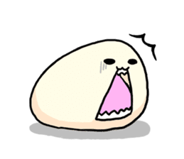 Bean jam bun stamp of Mr. FA and Mr. CHA sticker #6631981