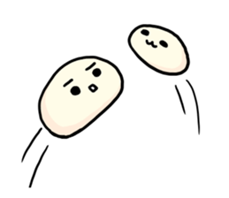 Bean jam bun stamp of Mr. FA and Mr. CHA sticker #6632000