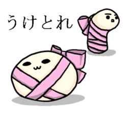 Bean jam bun stamp of Mr. FA and Mr. CHA sticker #6632001