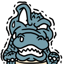 Animal of the face holding out sticker #6632522