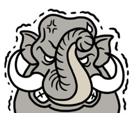 Animal of the face holding out sticker #6632523