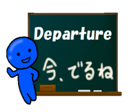 blueblue man"5"(English and Japanese) sticker #6633056