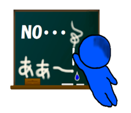 blueblue man"5"(English and Japanese) sticker #6633071