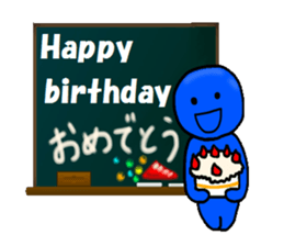 blueblue man"5"(English and Japanese) sticker #6633079