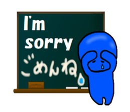 blueblue man"5"(English and Japanese) sticker #6633089