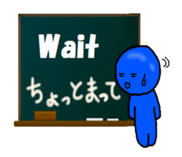 blueblue man"5"(English and Japanese) sticker #6633091