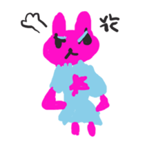 Scribbling rabbit Miki sticker #6633579