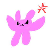 Scribbling rabbit Miki sticker #6633580