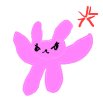 Scribbling rabbit Miki sticker #6633580