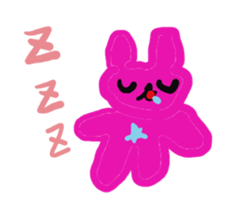 Scribbling rabbit Miki sticker #6633581