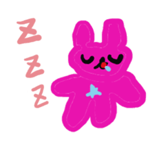 Scribbling rabbit Miki sticker #6633581