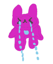 Scribbling rabbit Miki sticker #6633583