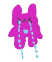 Scribbling rabbit Miki sticker #6633583