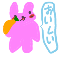 Scribbling rabbit Miki sticker #6633590