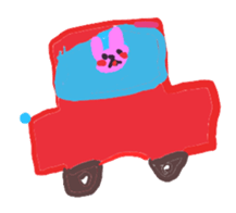 Scribbling rabbit Miki sticker #6633591