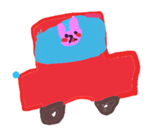 Scribbling rabbit Miki sticker #6633591