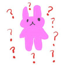 Scribbling rabbit Miki sticker #6633594