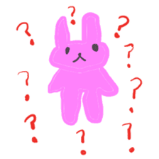 Scribbling rabbit Miki sticker #6633594