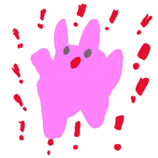 Scribbling rabbit Miki sticker #6633595