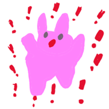 Scribbling rabbit Miki sticker #6633595