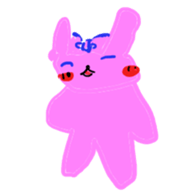 Scribbling rabbit Miki sticker #6633603