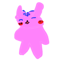 Scribbling rabbit Miki sticker #6633603