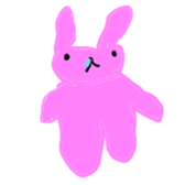 Scribbling rabbit Miki sticker #6633605