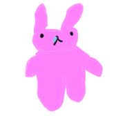 Scribbling rabbit Miki sticker #6633605