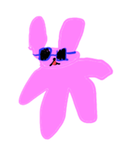 Scribbling rabbit Miki sticker #6633610