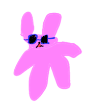 Scribbling rabbit Miki sticker #6633610