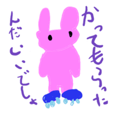Scribbling rabbit Miki sticker #6633612