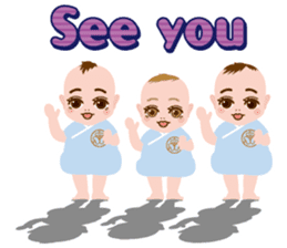 the triplets babys sticker #6634159