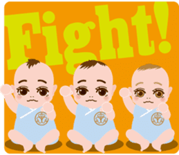 the triplets babys sticker #6634170