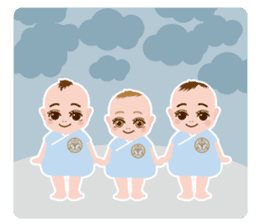 the triplets babys sticker #6634172