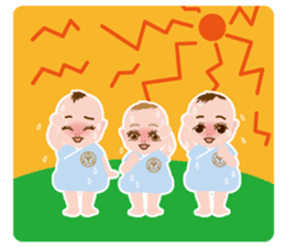 the triplets babys sticker #6634174