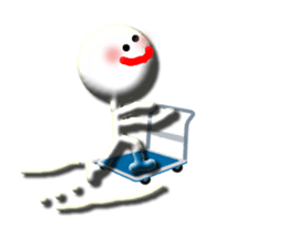 Clear stick man2 sticker #6634429