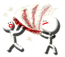 Clear stick man2 sticker #6634432