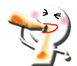 Clear stick man2 sticker #6634435